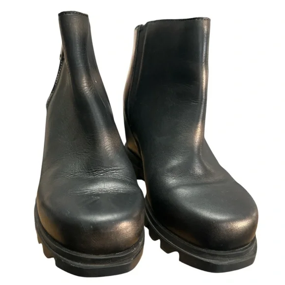 Sorel Joan of Arctic Wedge III Women's 5.5 Zip ankle/Chelsea Boot Black leather - Picture 4 of 9